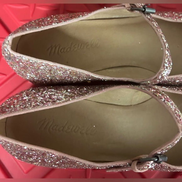 Madewell Delilah Mary Jane In Glitter Pink Sparkle Shoes Size 6.5 NEW - Picture 6 of 10